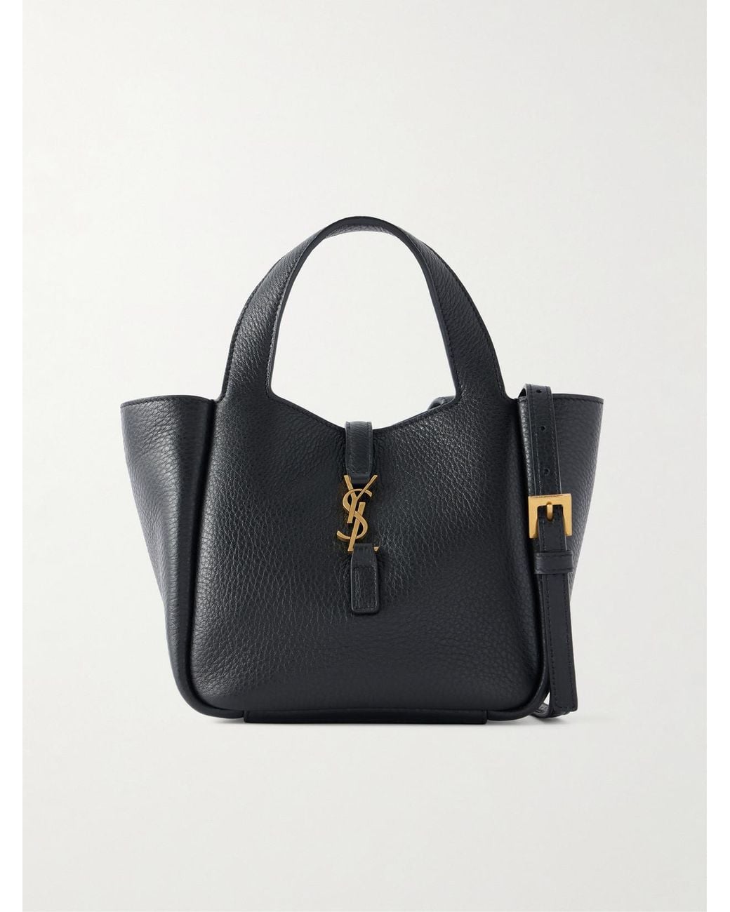 Saint Laurent Black Le 5 À 7 Bea Baby Leather Top-Handle Bag