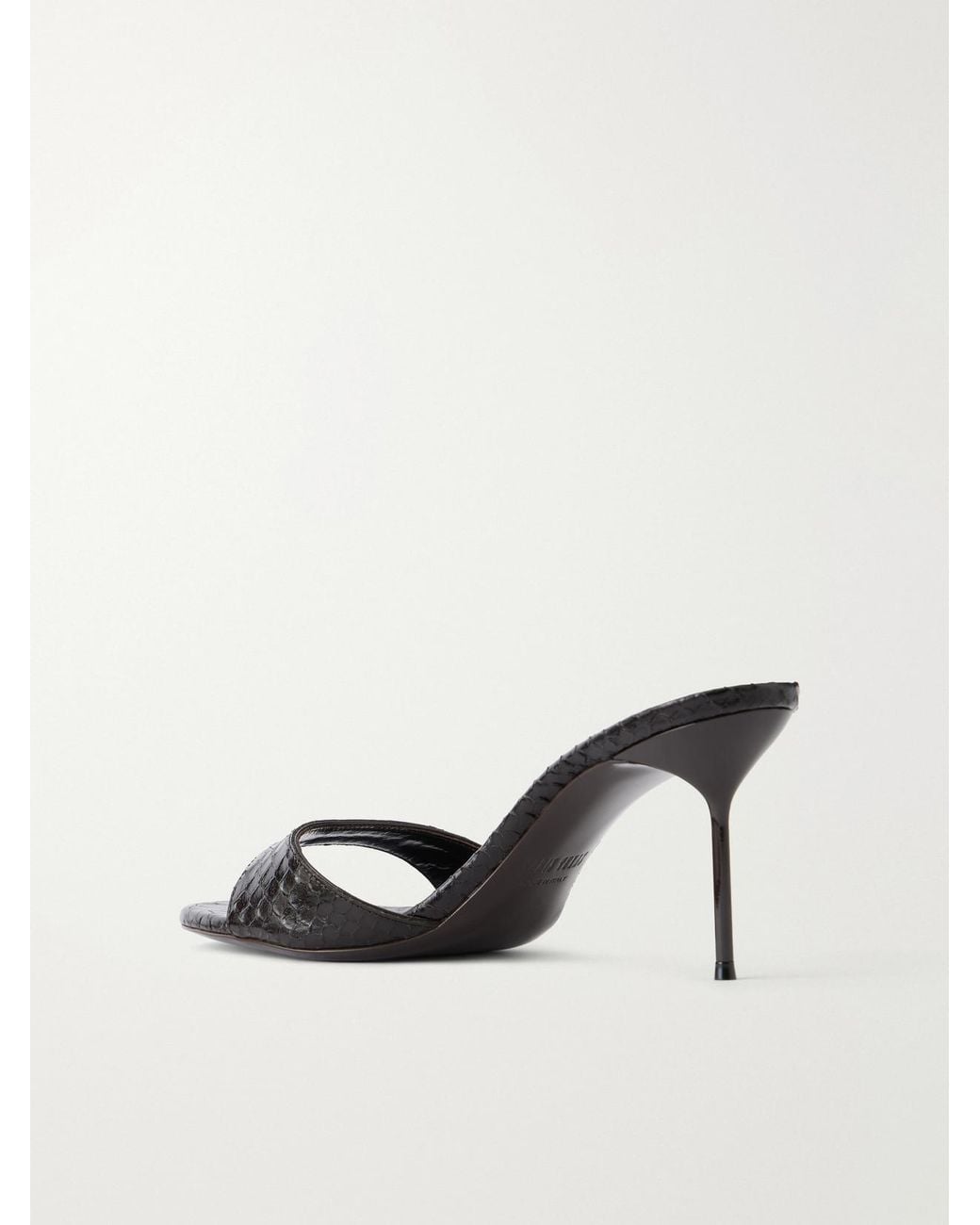 Paris Texas Natural Lidia 70 Snake-Effect Leather Sandals