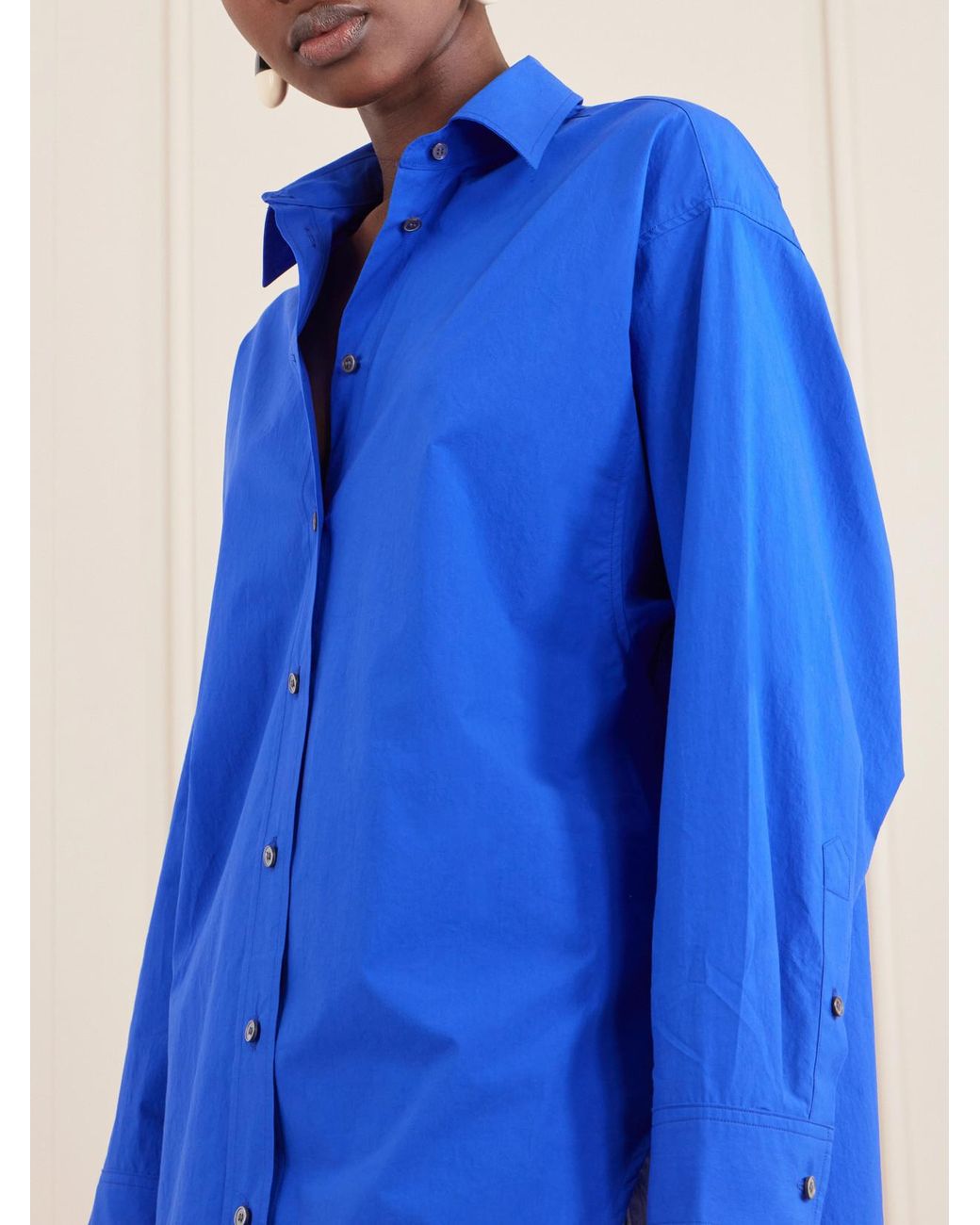 Agolde Blue Sona Cotton-Blend Shirt
