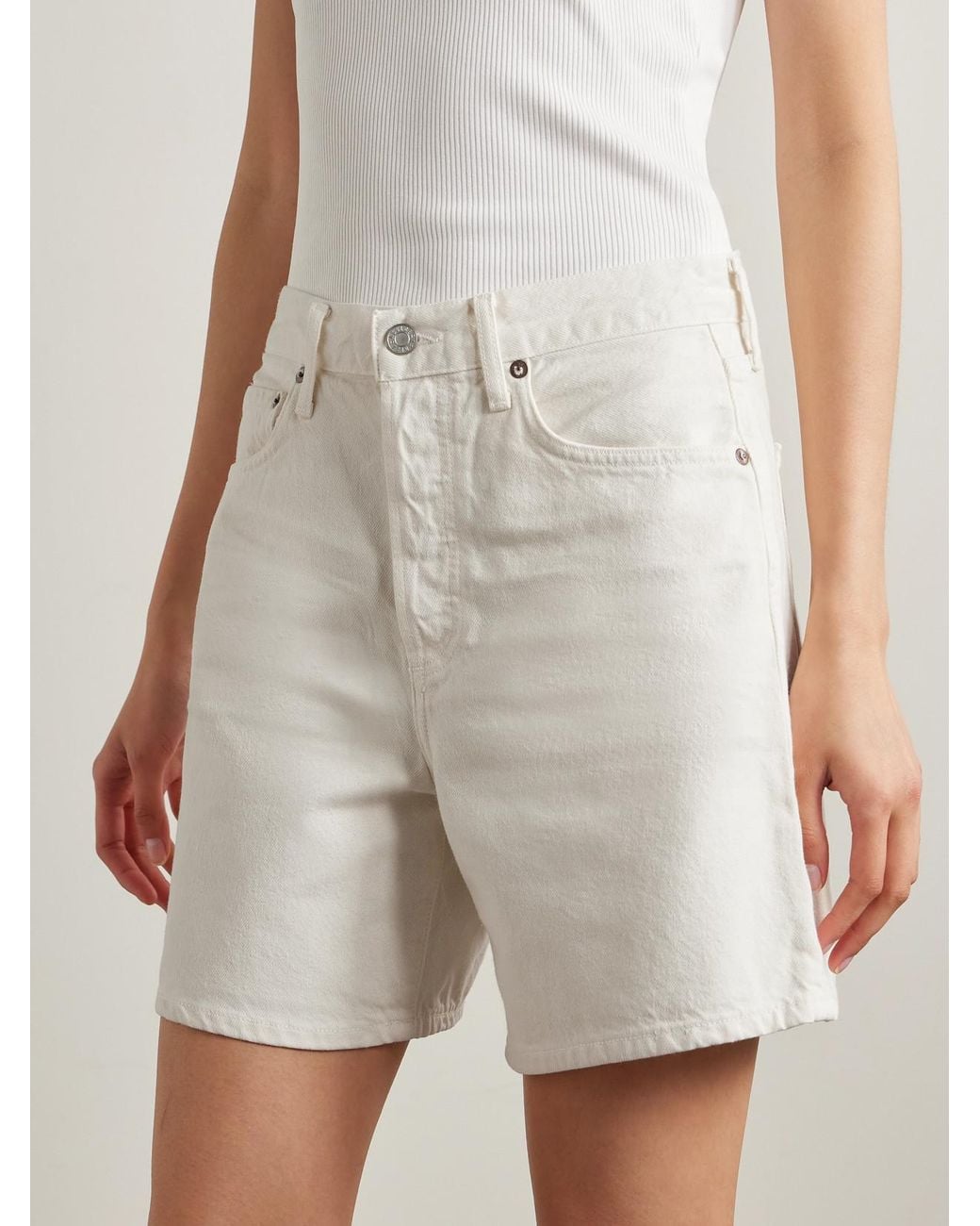 Agolde Natural Dame Denim Shorts