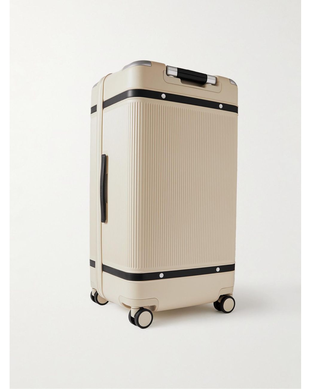 Aviator Trunk Vegan Leather-Trimmed Recycled-Hardshell Suitcase - Thumbnail 3