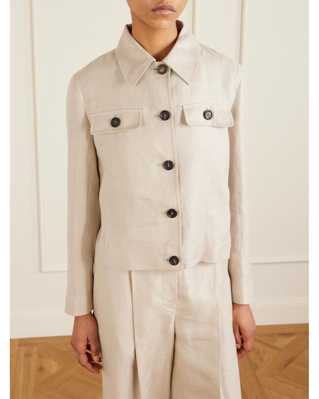 Brunello Cucinelli Natural Linen-Twill Jacket