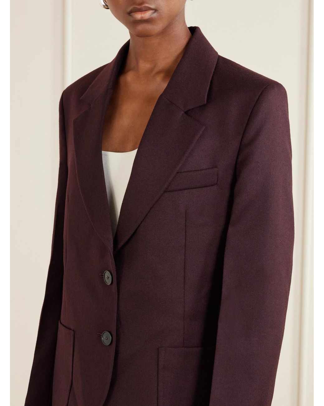 Victoria Beckham Purple Katherine Wool Jacket