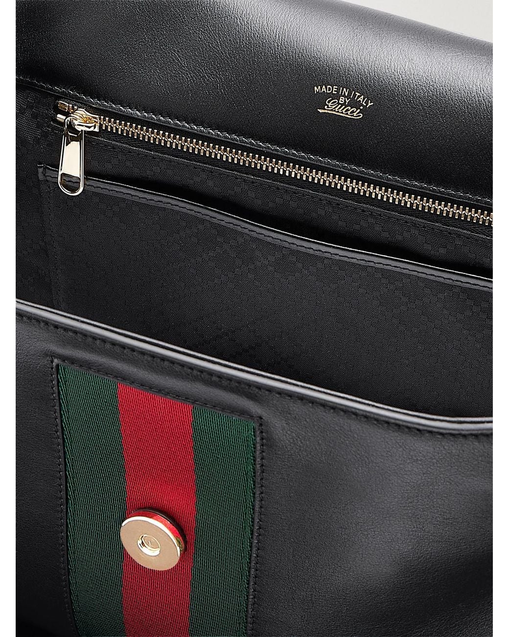 Gucci Black Paparazzo Large Leather Shoulder Bag