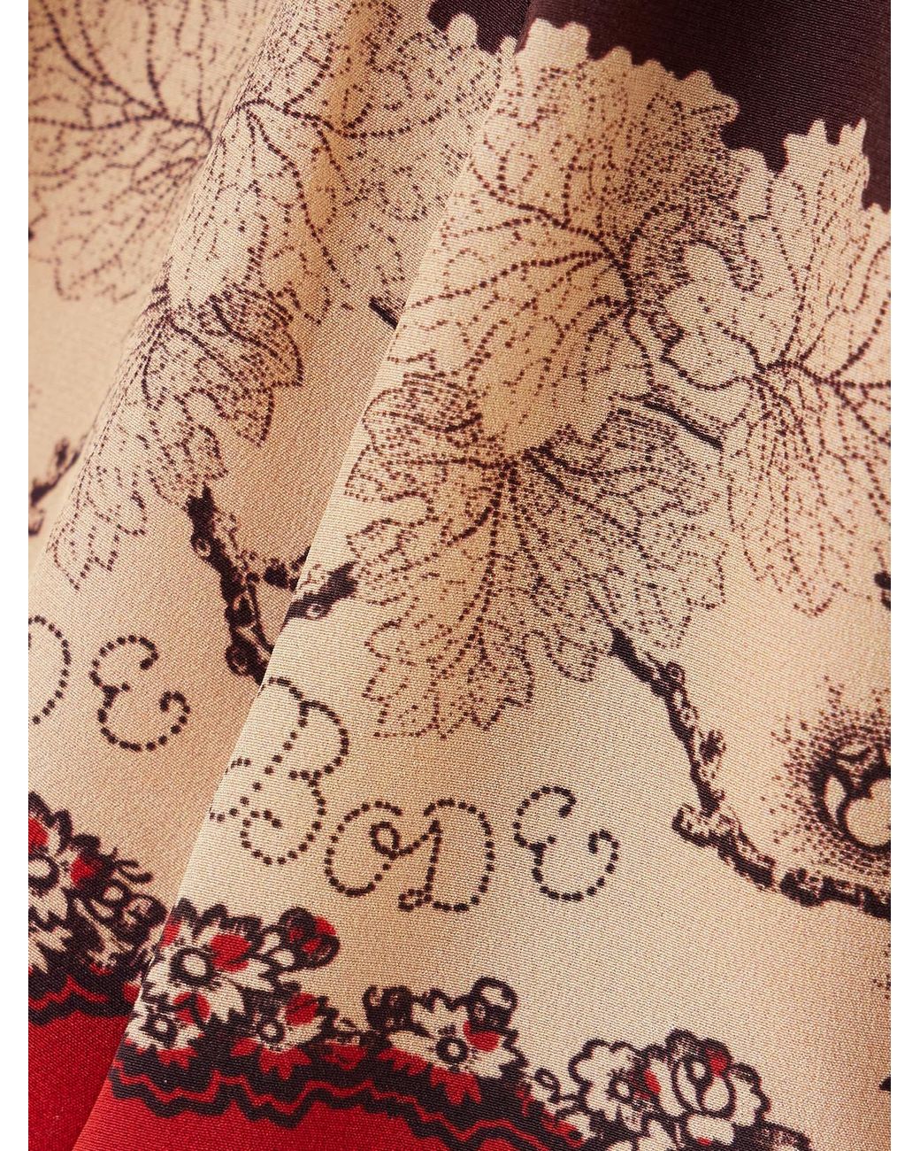 Bode Metallic Storybook Tap Printed Silk Shorts