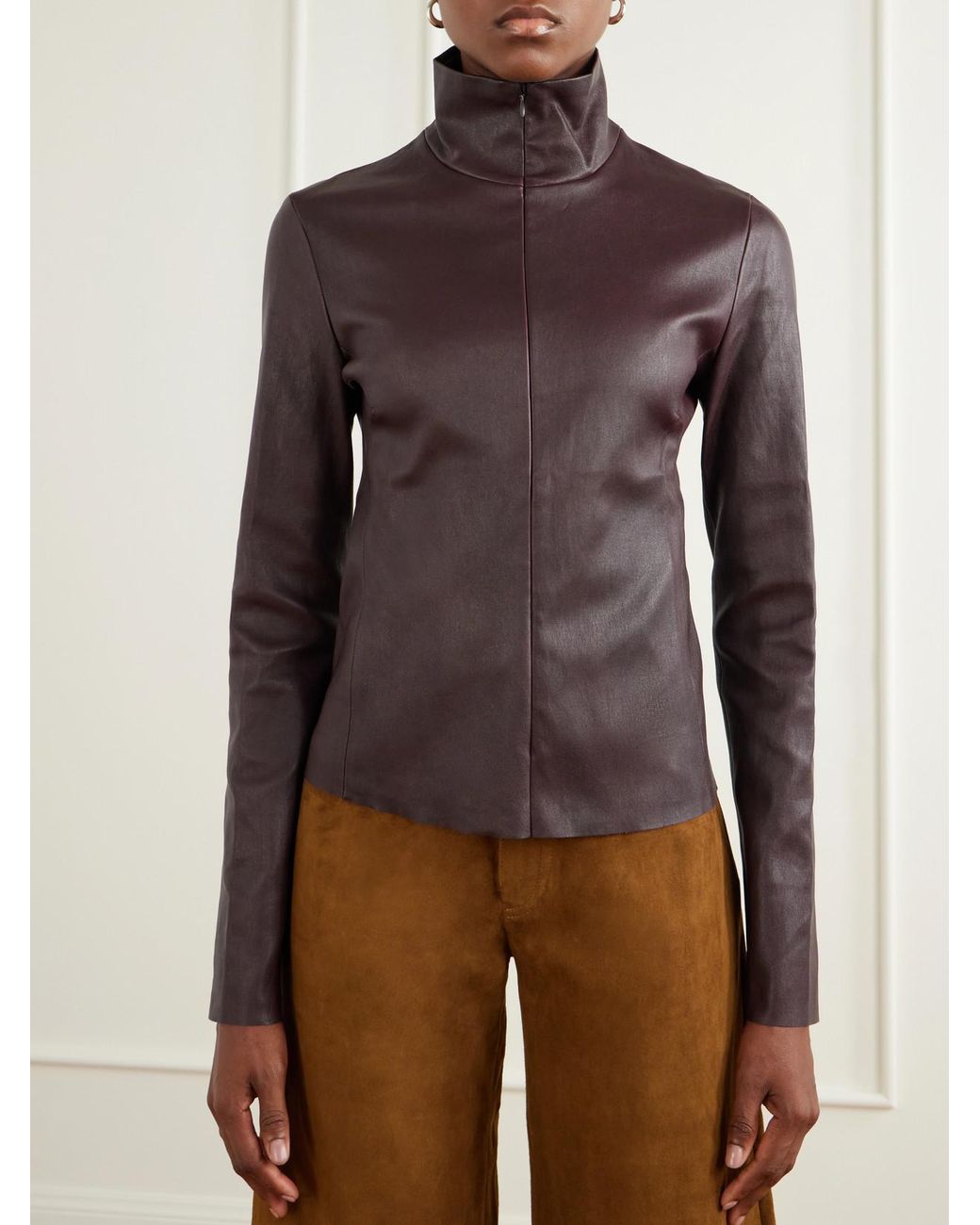 Stouls Purple Selene Leather Top