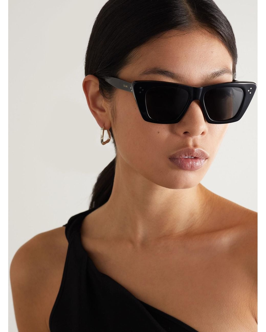 Céline Black Cat-Eye Acetate Sunglasses