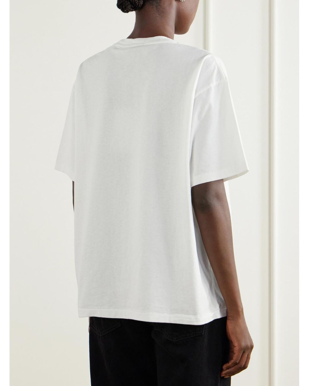 Bode White Rodeo O Printed Cotton-Jersey T-Shirt