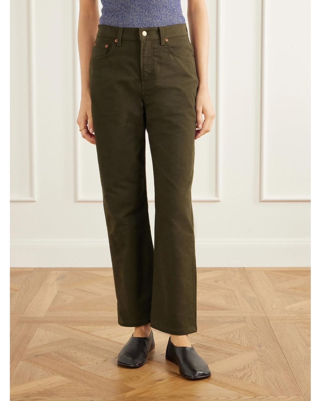 B Sides Green Plein Mid-Rise Straight-Leg Jeans