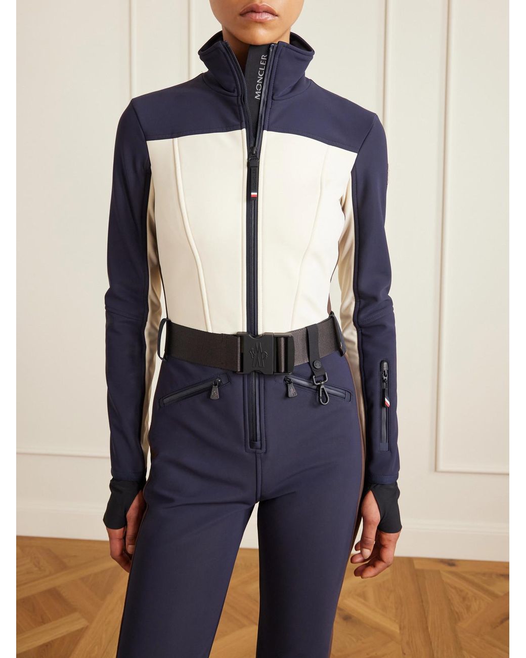 Moncler Blue Belted Ski Suit