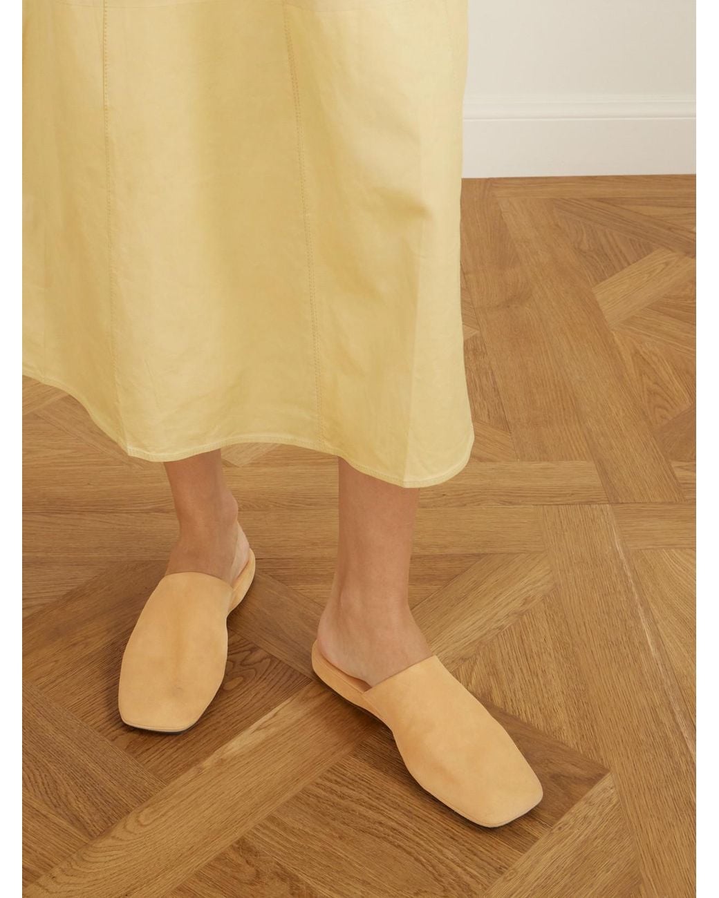 Calvin Klein White Suede Slippers