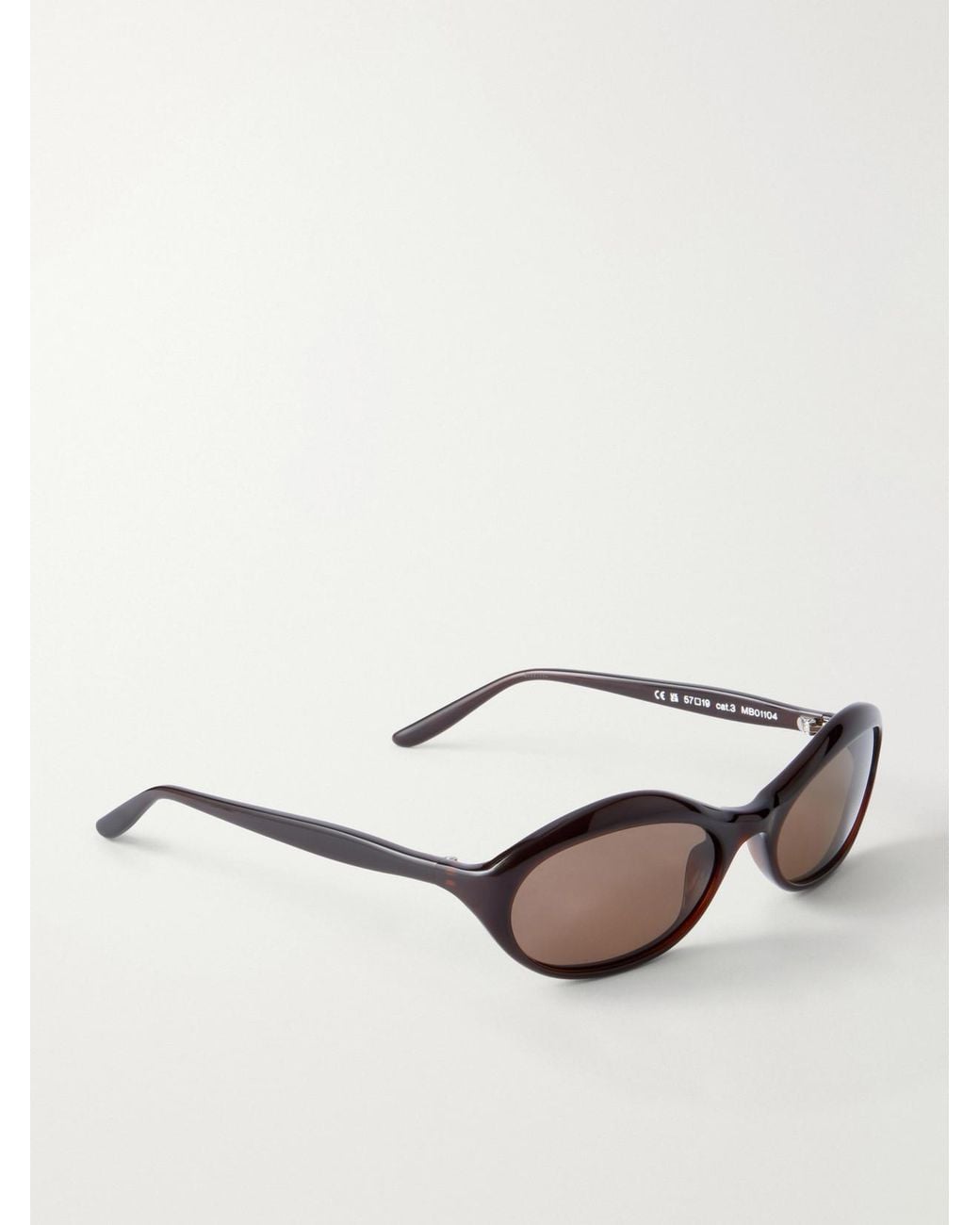 Magda Butrym Brown Round-Frame Acetate Sunglasses