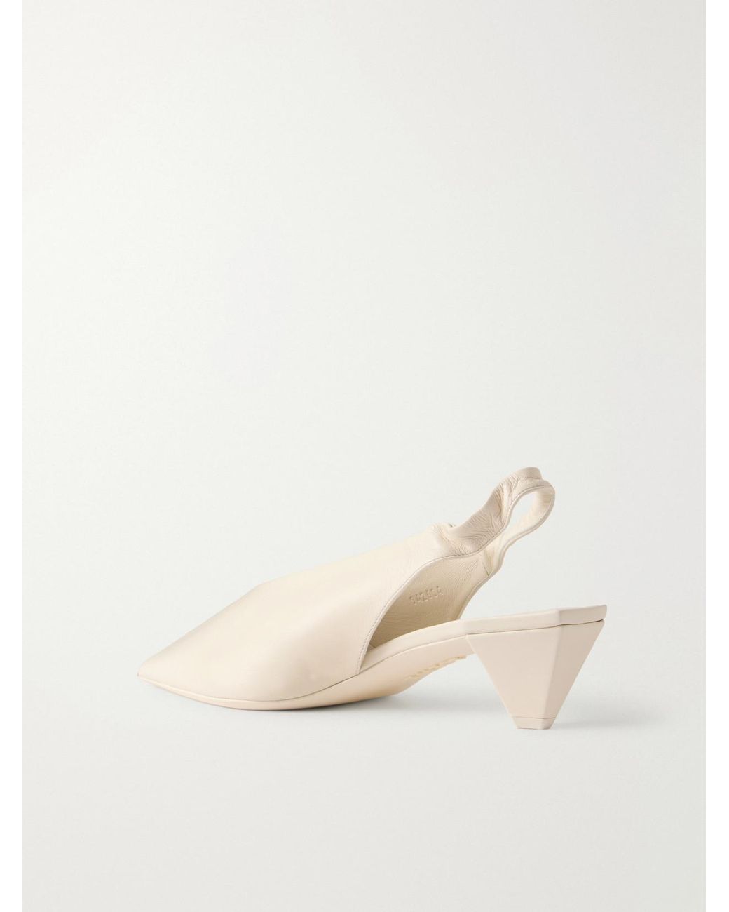 Loewe Natural Origami Cubic 45 Leather Slingback Pumps