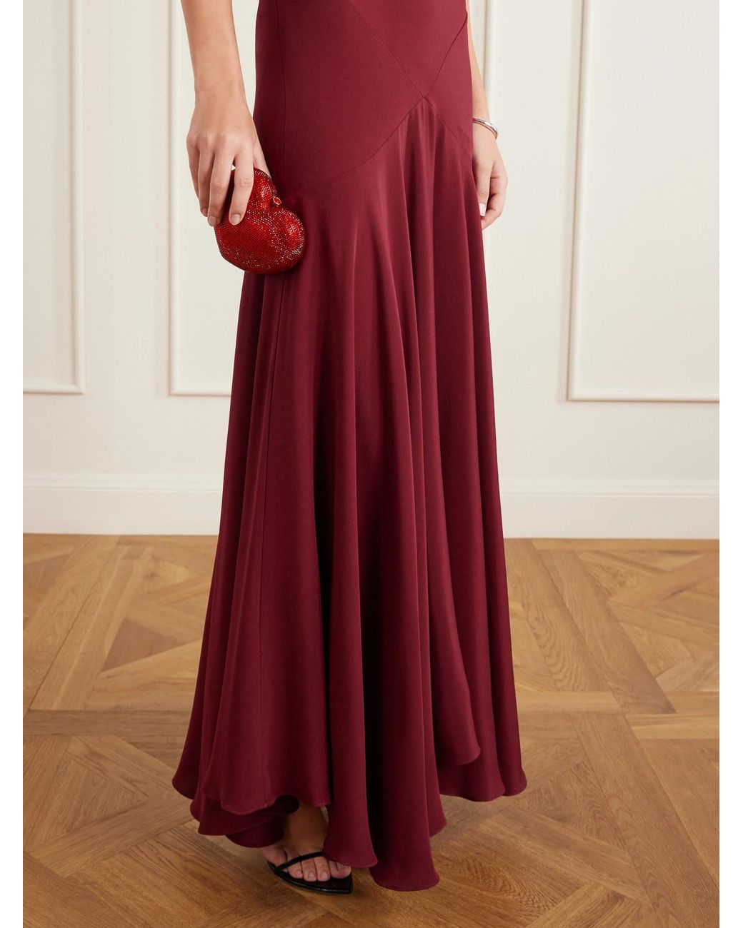 Judith Leiber Red Petit Coeur Crystal-Embellished-Tone Clutch