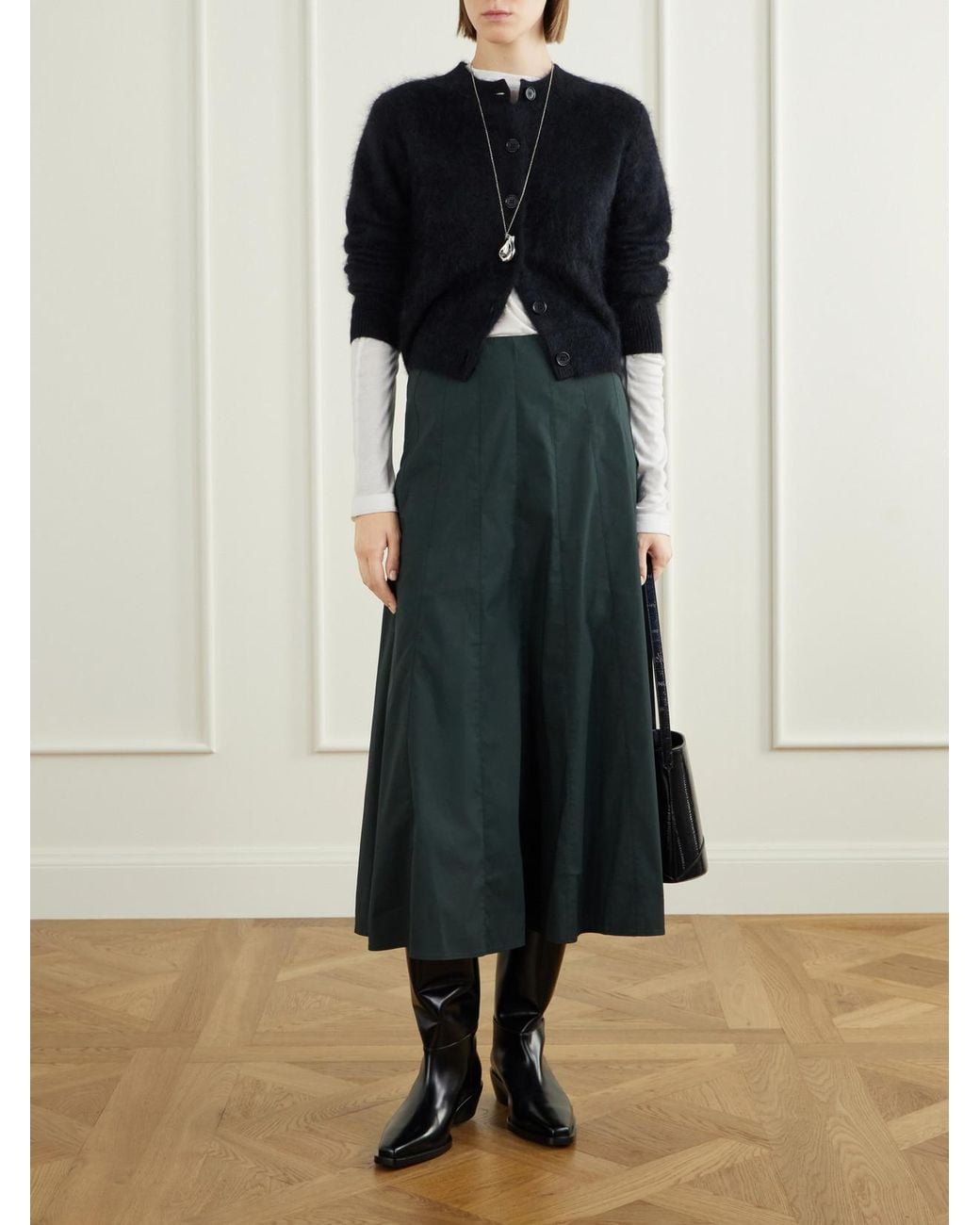 Lisa Yang Black Azalea Brushed-Cashmere Cardigan