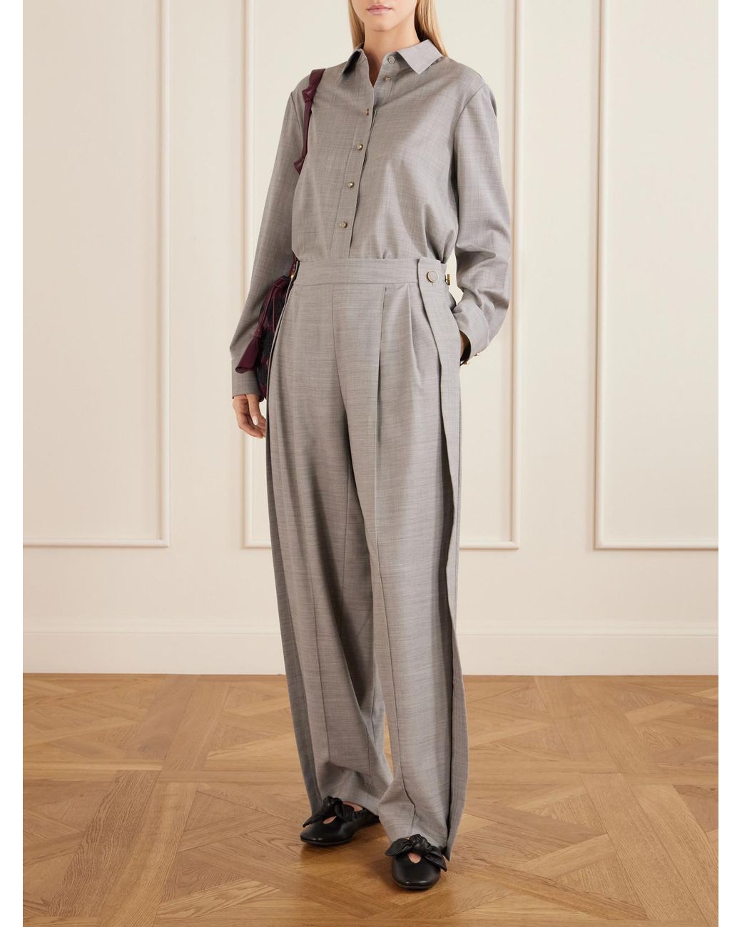 Zimmermann Gray Valiant Wool Shirt