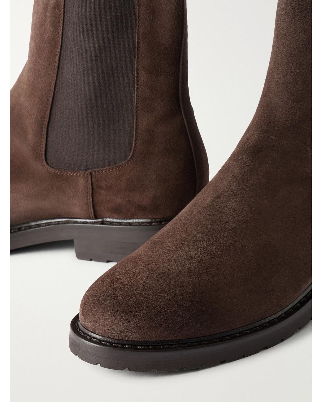 LEGRES Brown 25 Chelsea Suede Ankle Boots