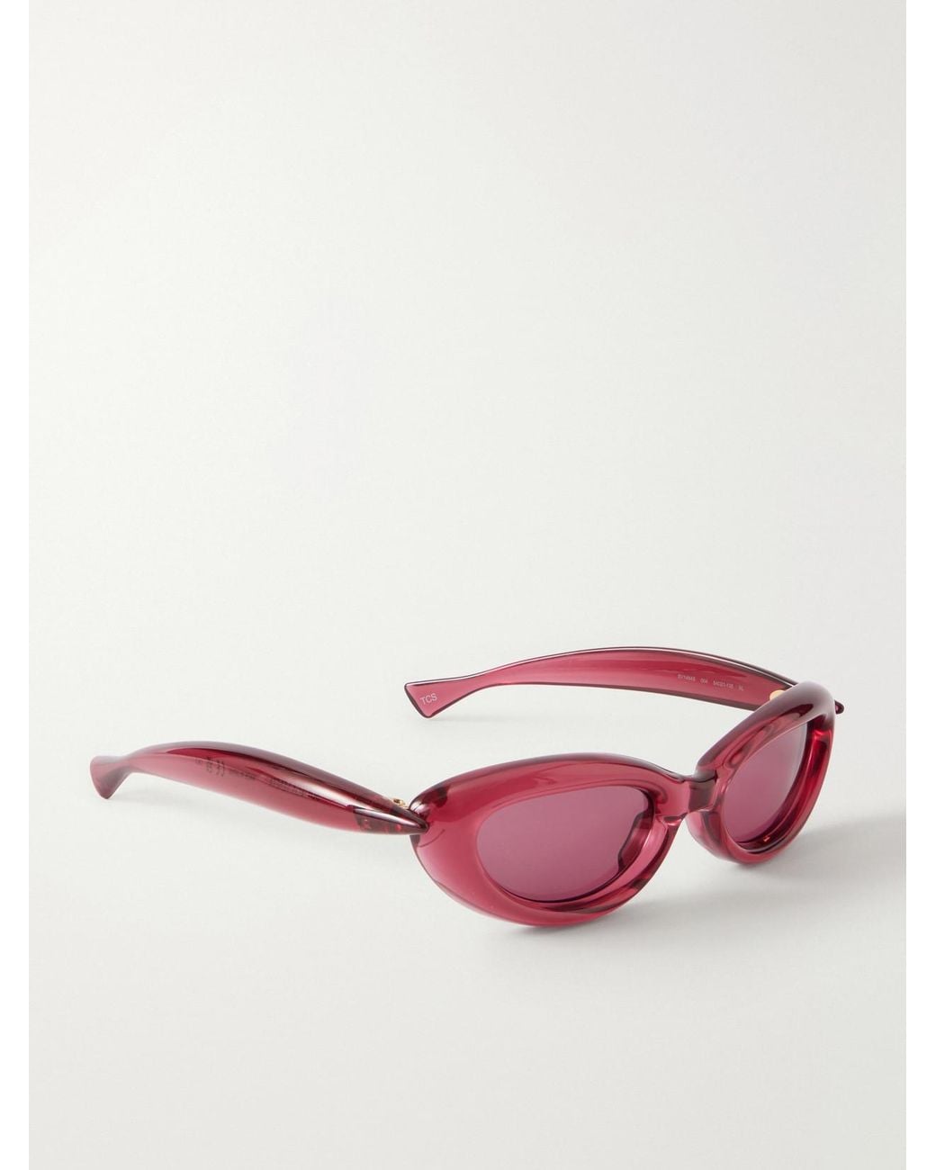 Bottega Veneta Pink Sardine Cat-Eye Injected Sunglasses
