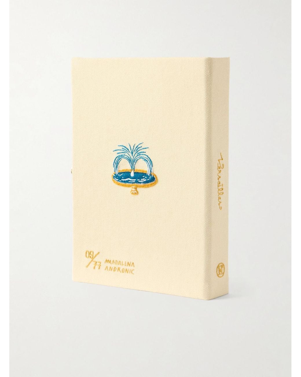 Olympia Le-Tan White Versailles Appliquéd Embroidered Canvas Clutch