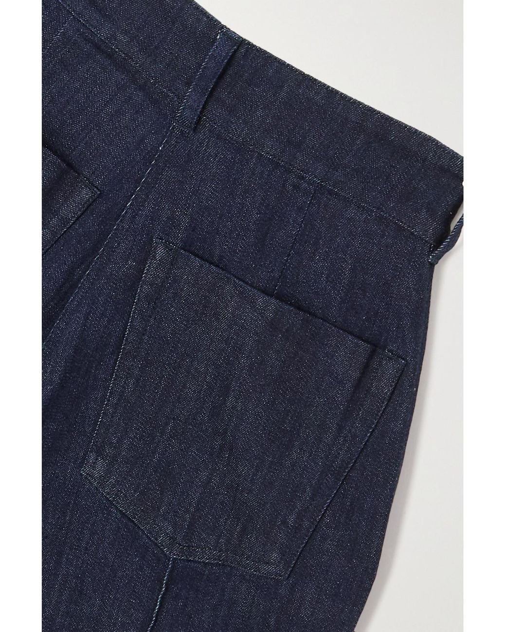 Another Tomorrow Blue + Net Sustain High-rise Straight-leg Stretch Organic Jeans