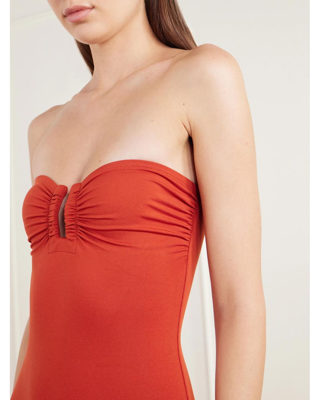 Eres Red Les Essentiels Cassiopée Bandeau Swimsuit