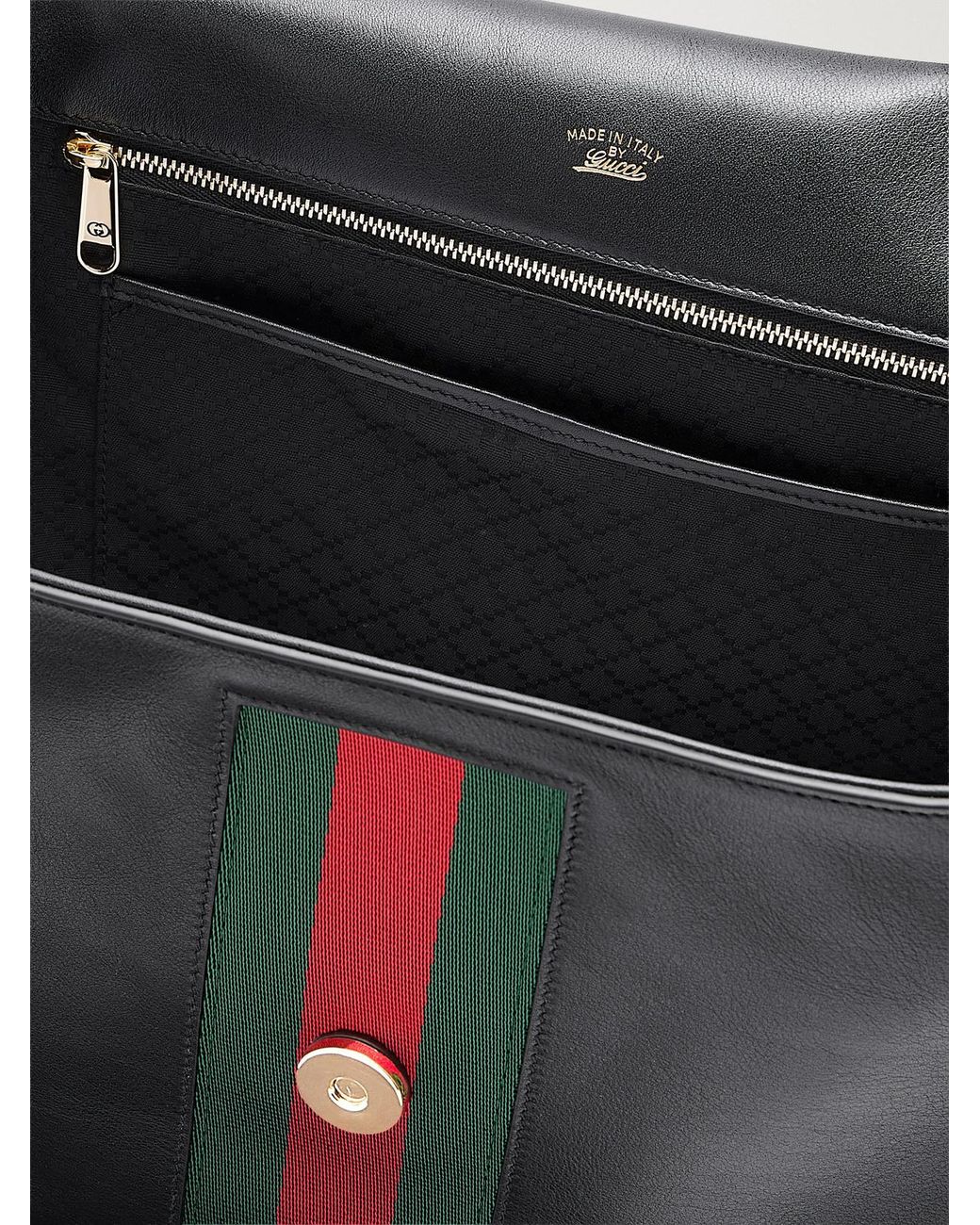 Gucci Black Paparazzo Medium Leather Shoulder Bag