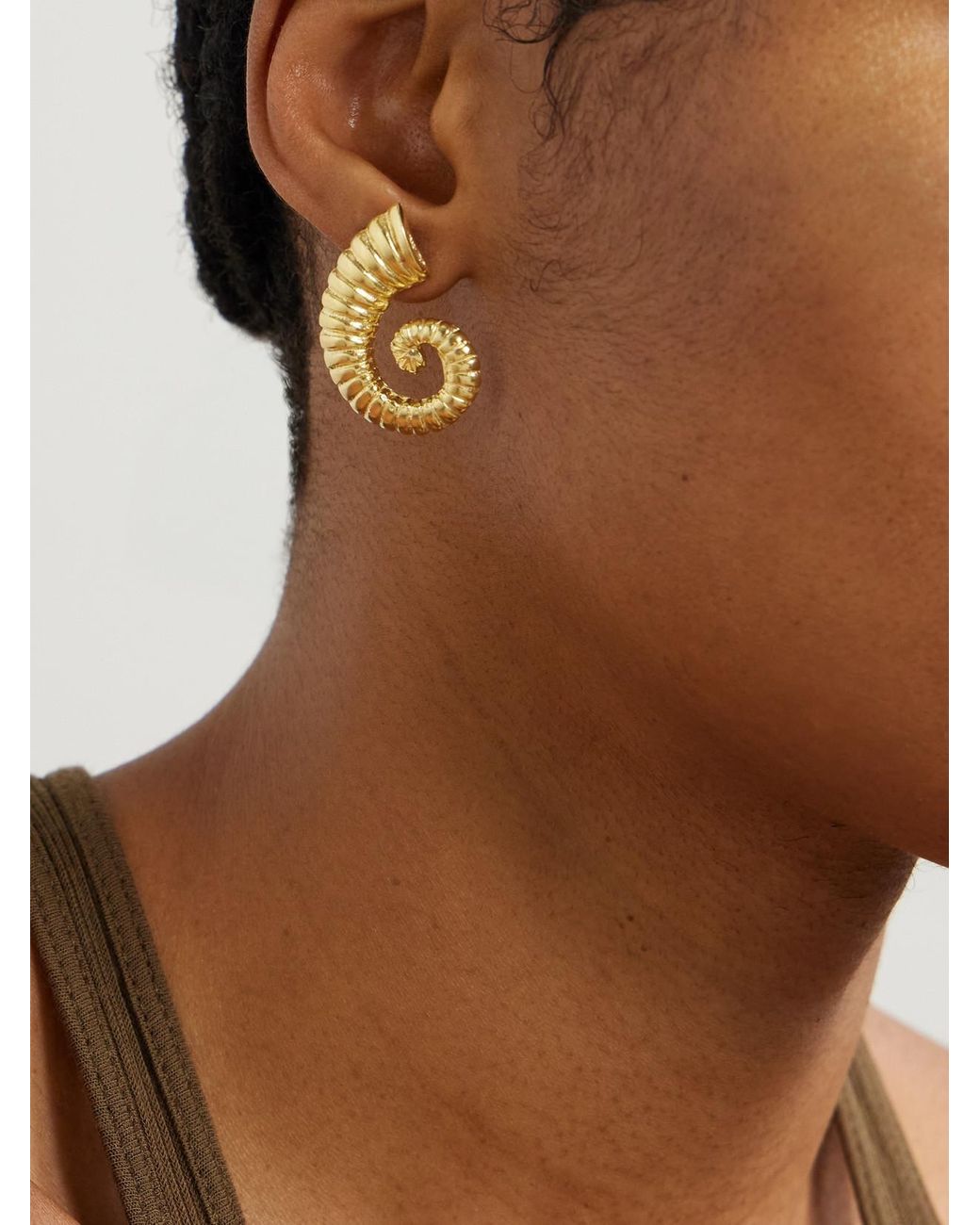 YSSO Metallic 1989 Vergoldete Ohrringe