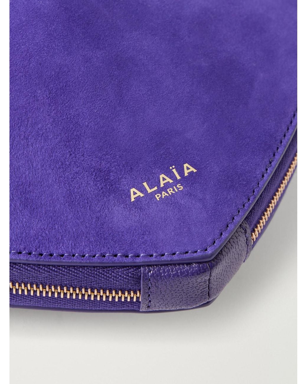 Alaïa Blue Le Coeur Suede And Leather Shoulder Bag