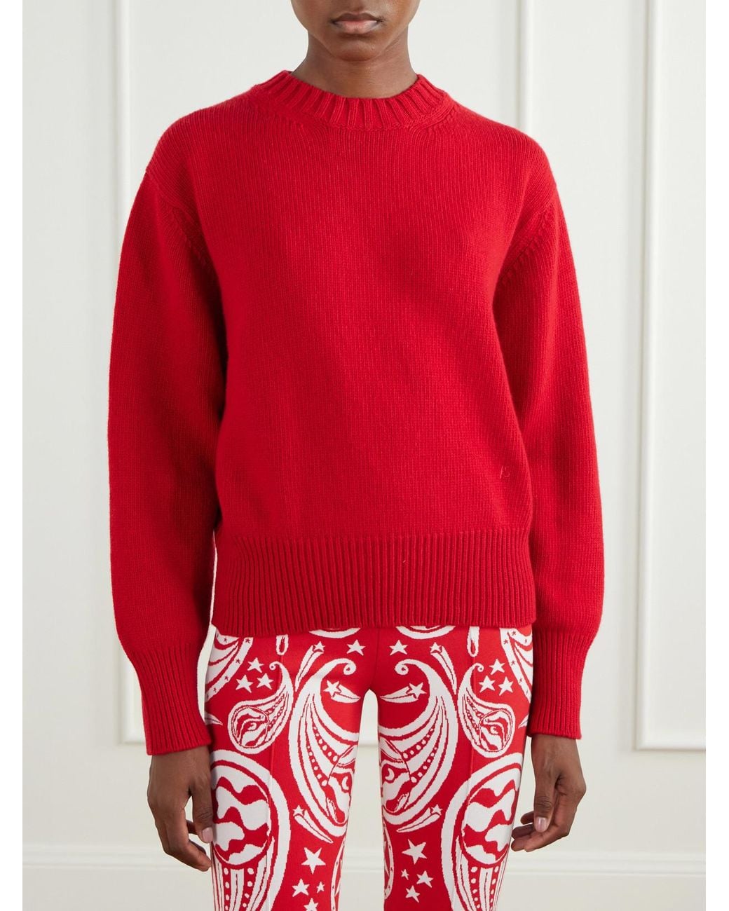 High Sport Red Haley Wool And Cashmere-Blend Sweater