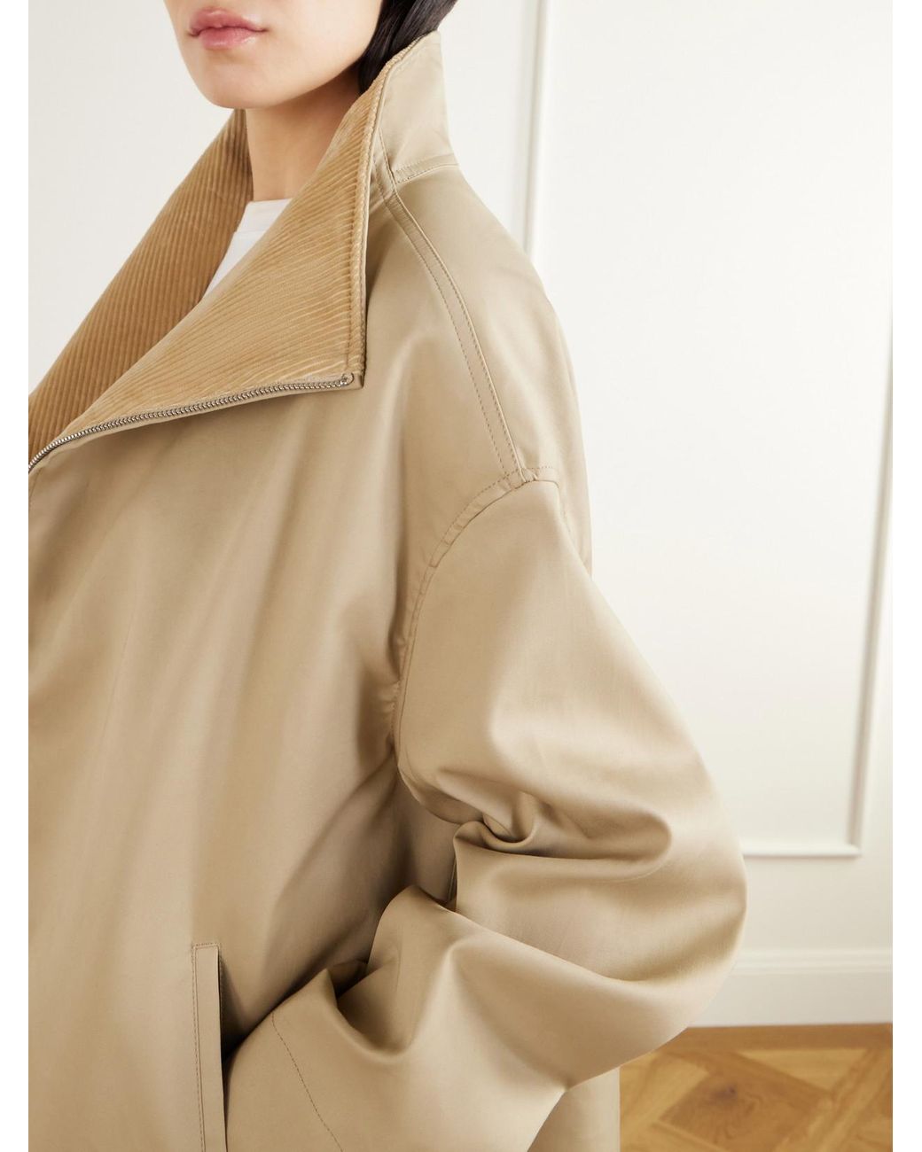 Totême Natural Zipped Country Waxed-Cotton Jacket