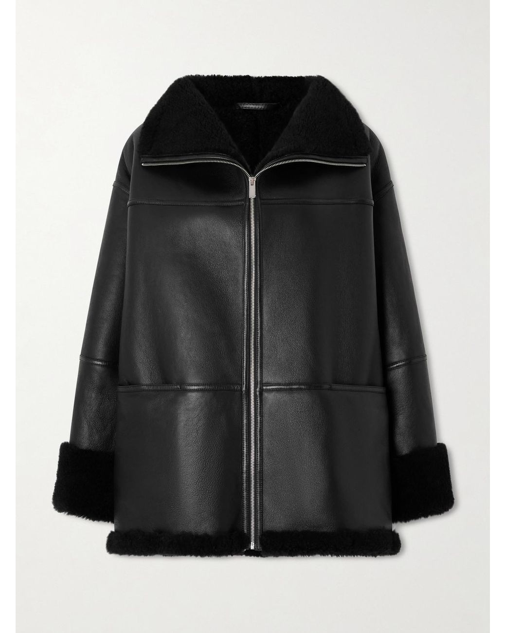 Totême Black Shearling Jacket