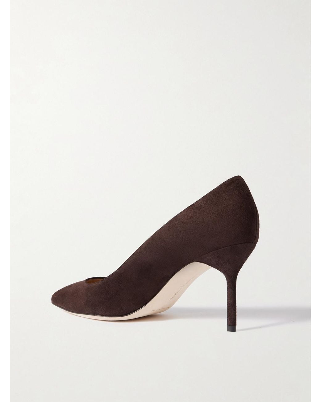 Manolo Blahnik Brown Bb 70 Suede Pumps