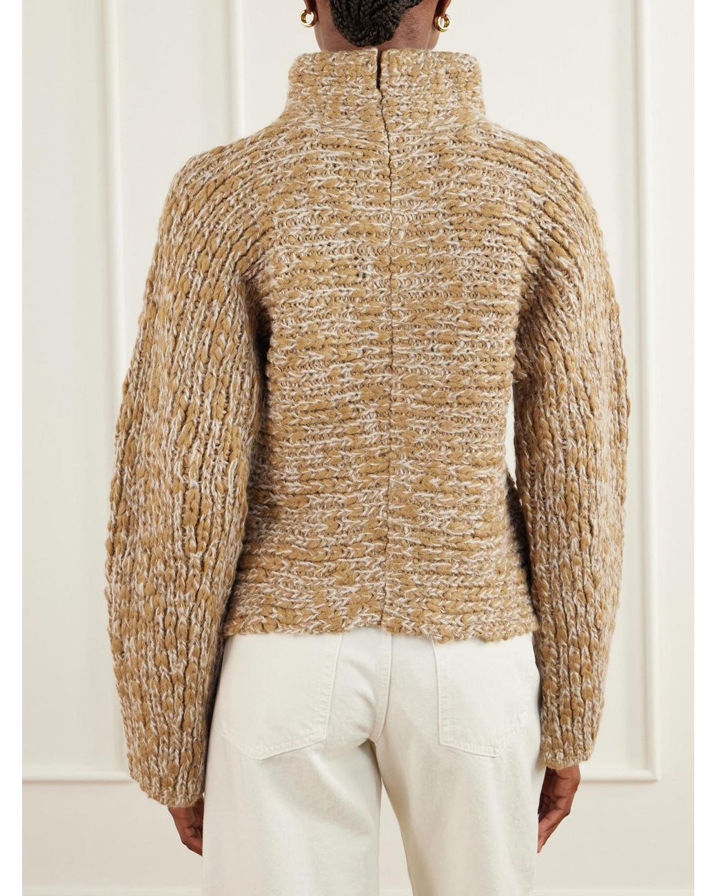 Proenza Schouler Natural Pippa Turtleneck Knit Sweater