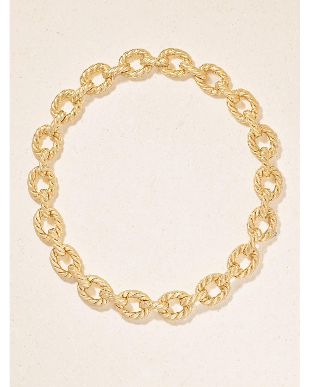David Yurman Natural Sculpted Cable 18-Karat Necklace