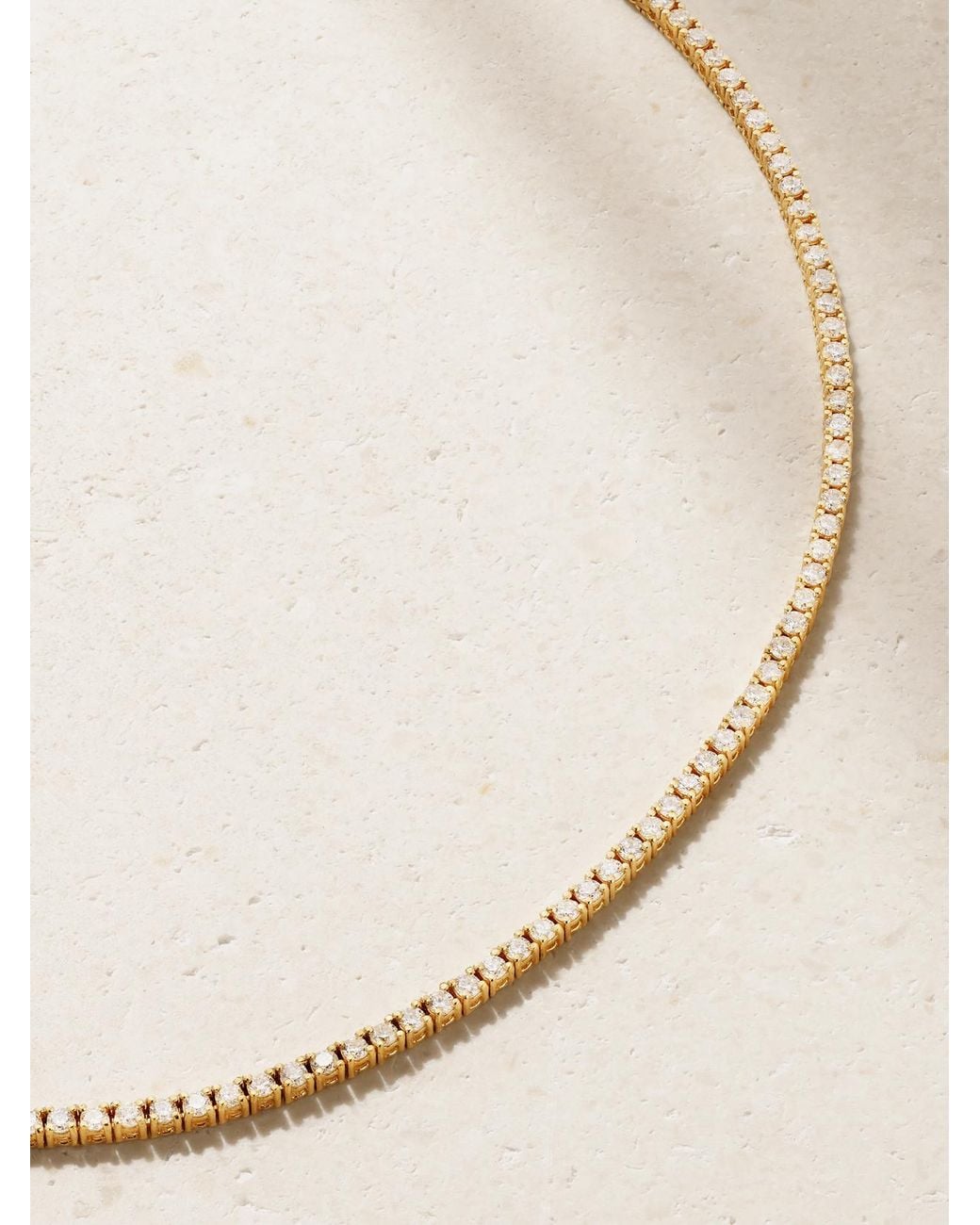 Jennifer Meyer Natural 15' Small Tennis 18-Karat Diamond Necklace