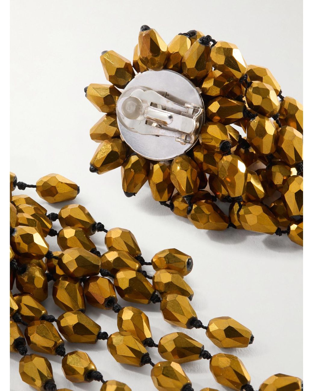 Isabel Marant Metallic Hanabi-Tone Crystal Clip Earrings