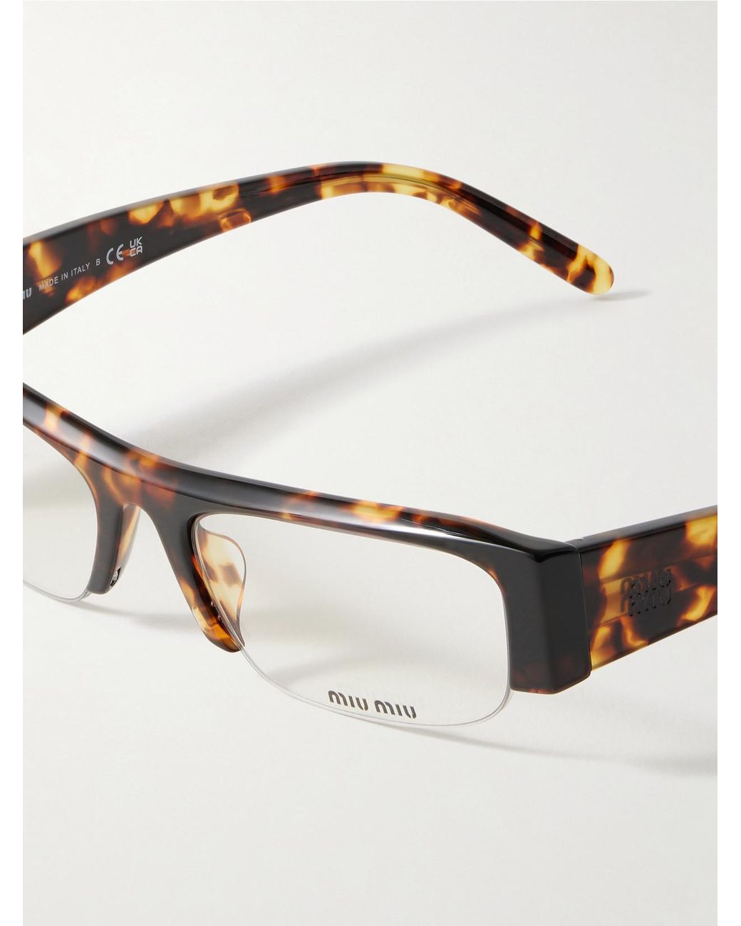 Miu Miu Multicolor Vedette Square-Frame Acetate Sunglasses