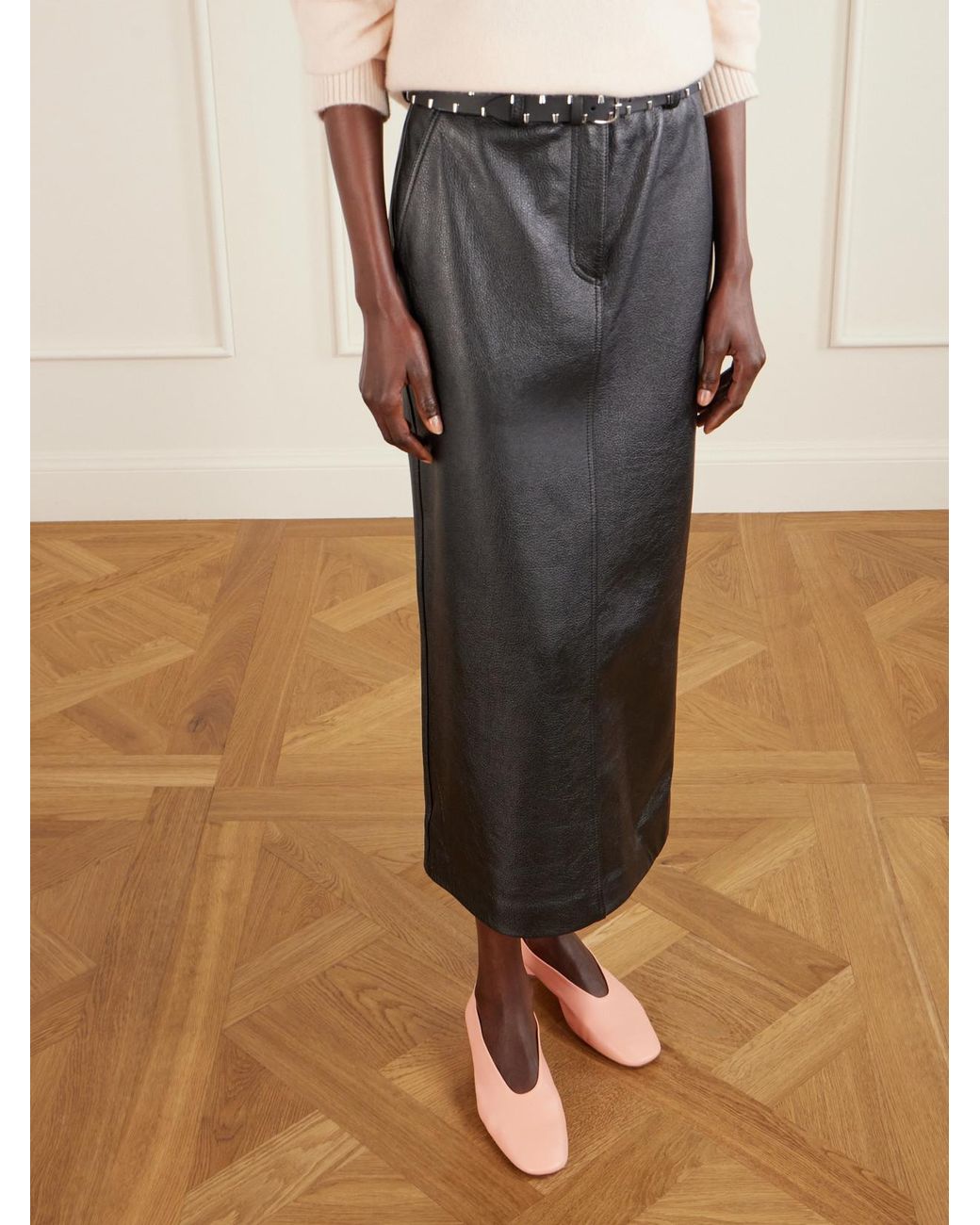 Aeyde Pink Delia Leather Pumps