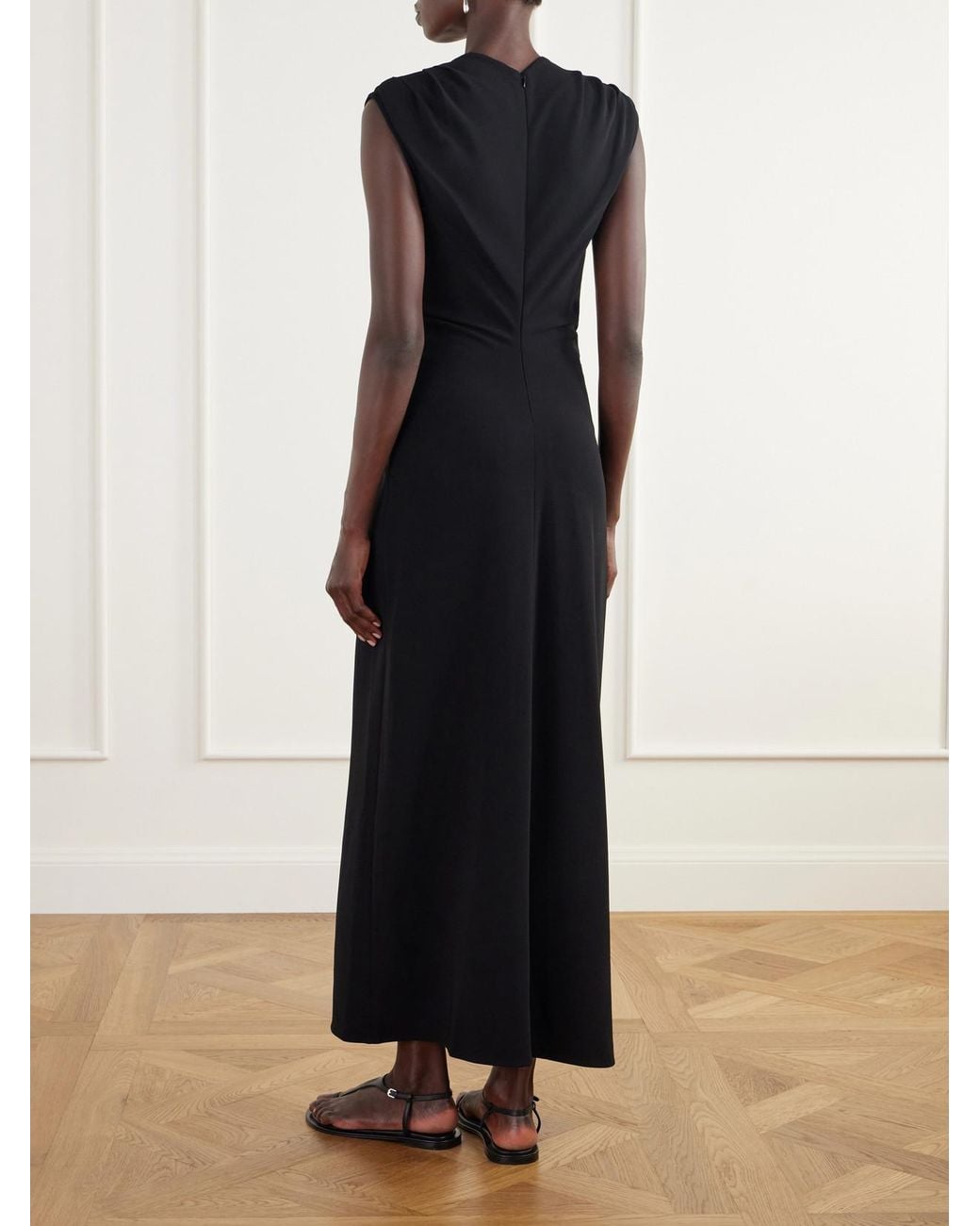 Proenza Schouler Black Gunta Crepe Maxi Dress