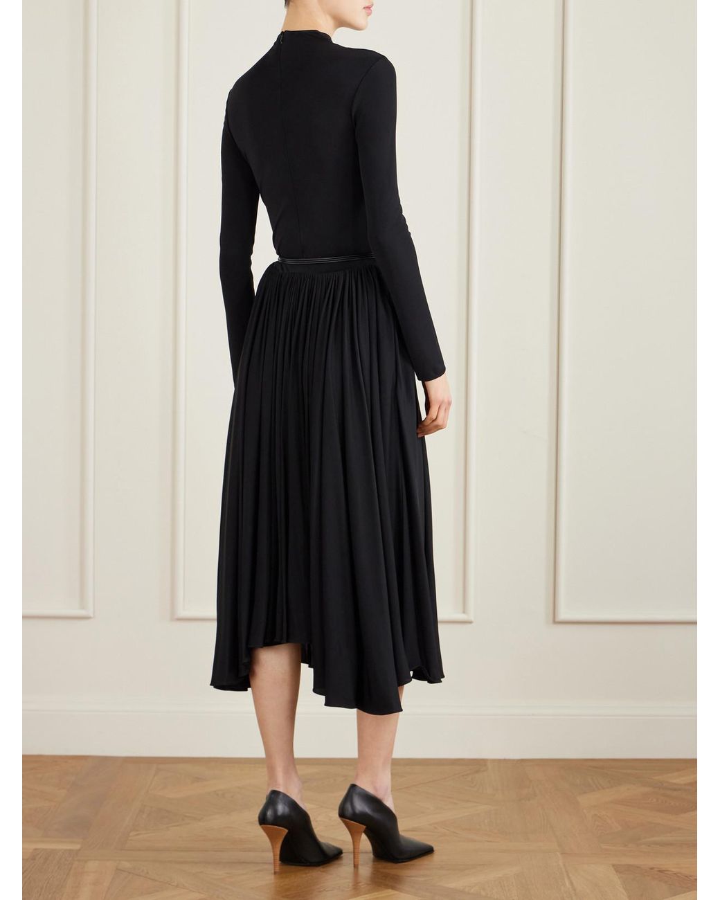 Alaïa Black Jersey Midi Dress