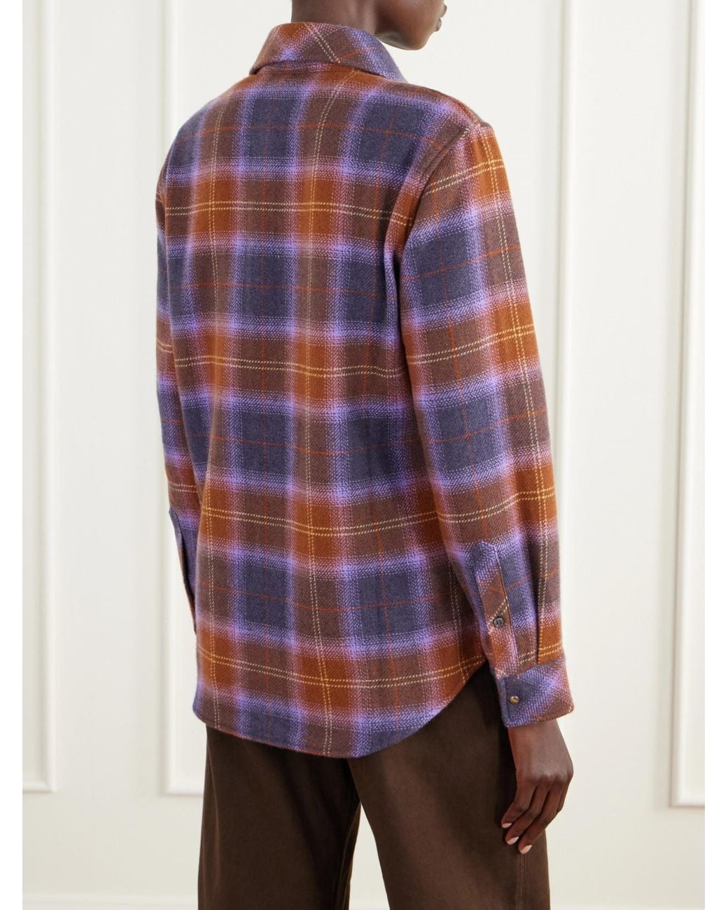 God's True Cashmere Red Vulcan Checked Cashmere Shirt