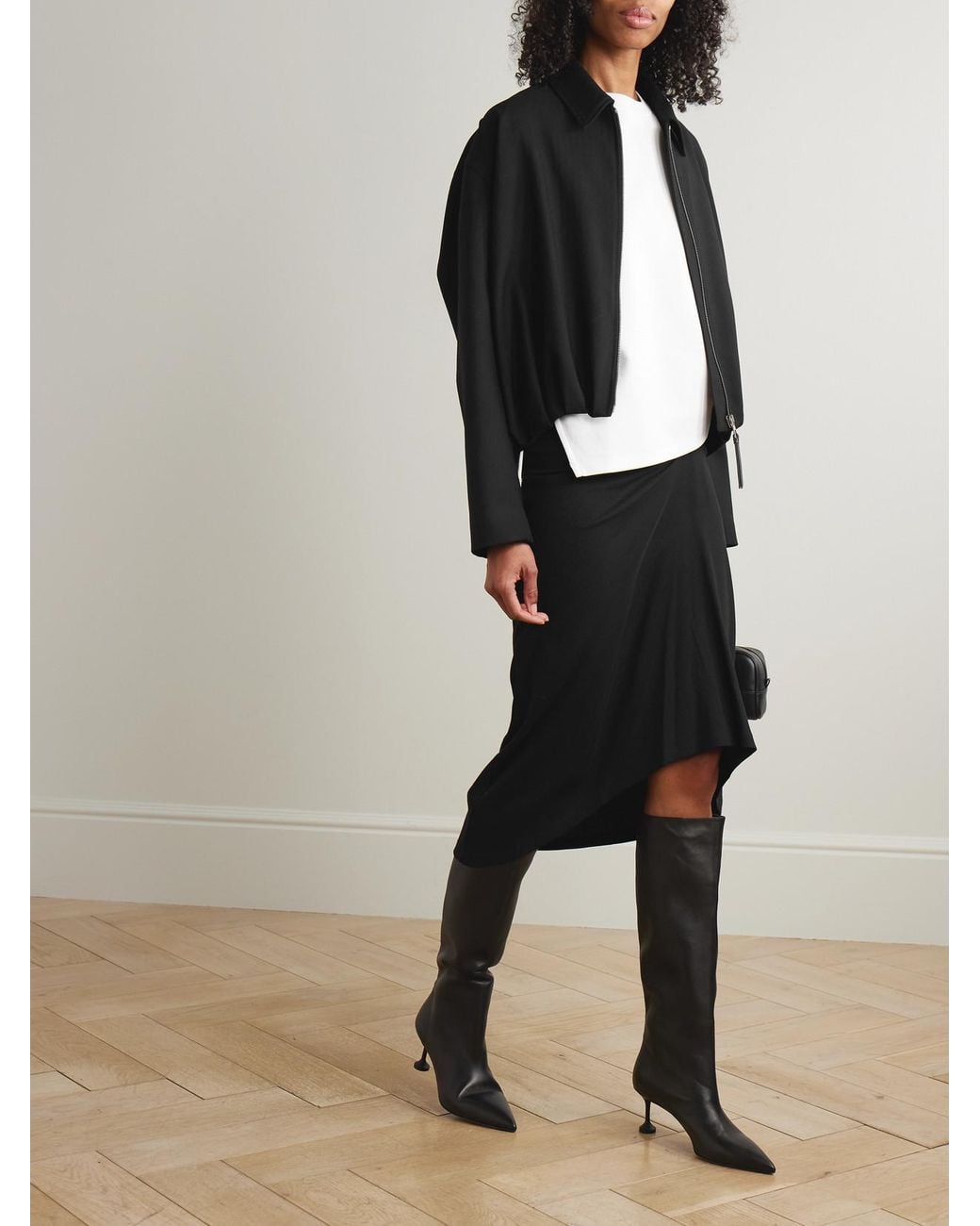 Loewe Black Herringbone Wool Jacket