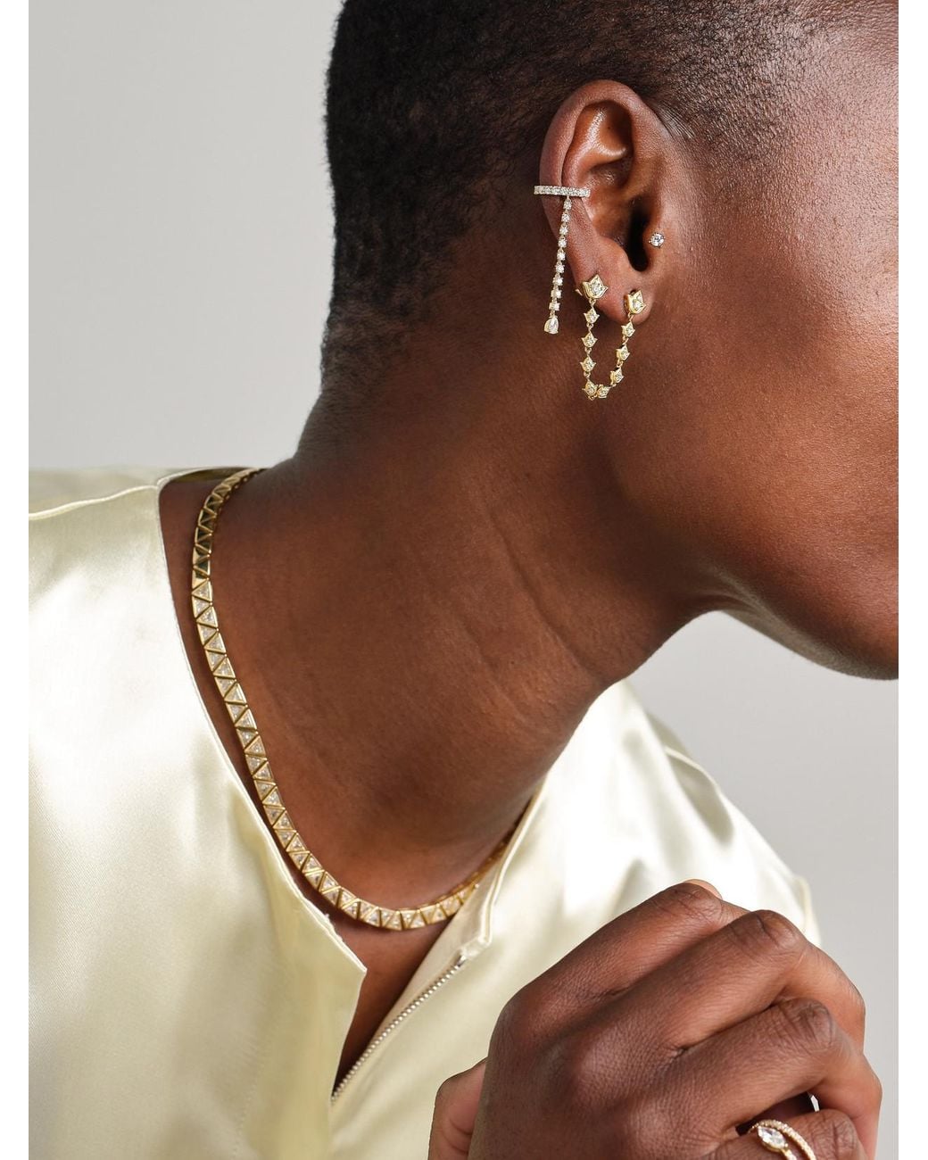 Anita Ko Natural Tulip 18-Karat Diamond Single Earring