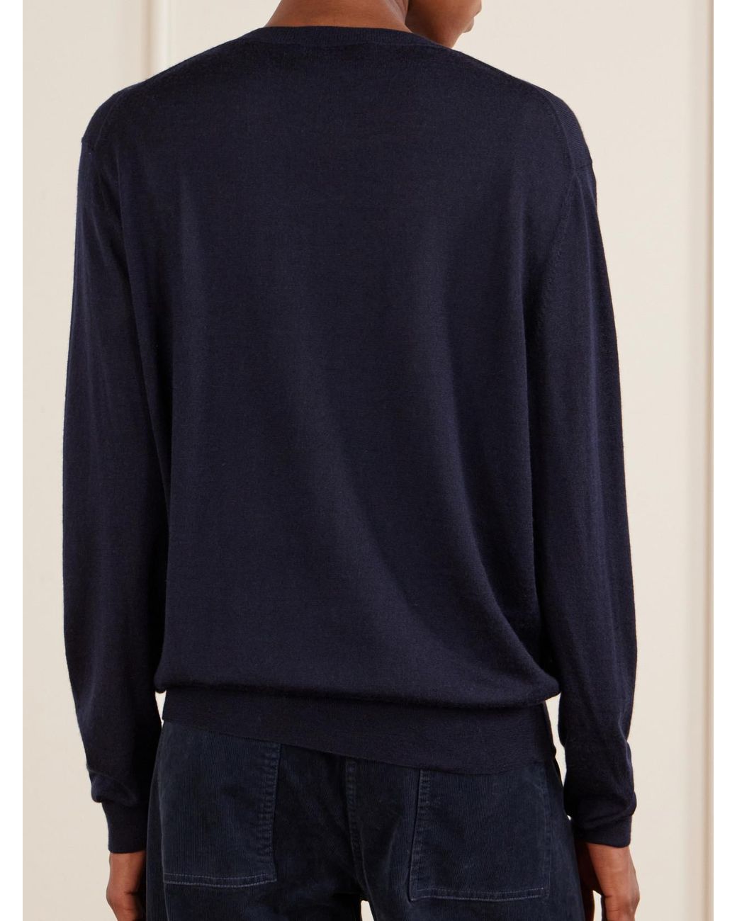 Nili Lotan Blue Verit Cashmere And Silk-Blend Sweater