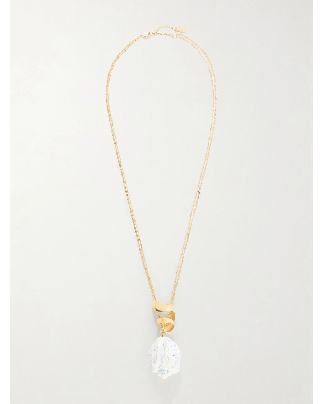 Chloé White Tone Necklace