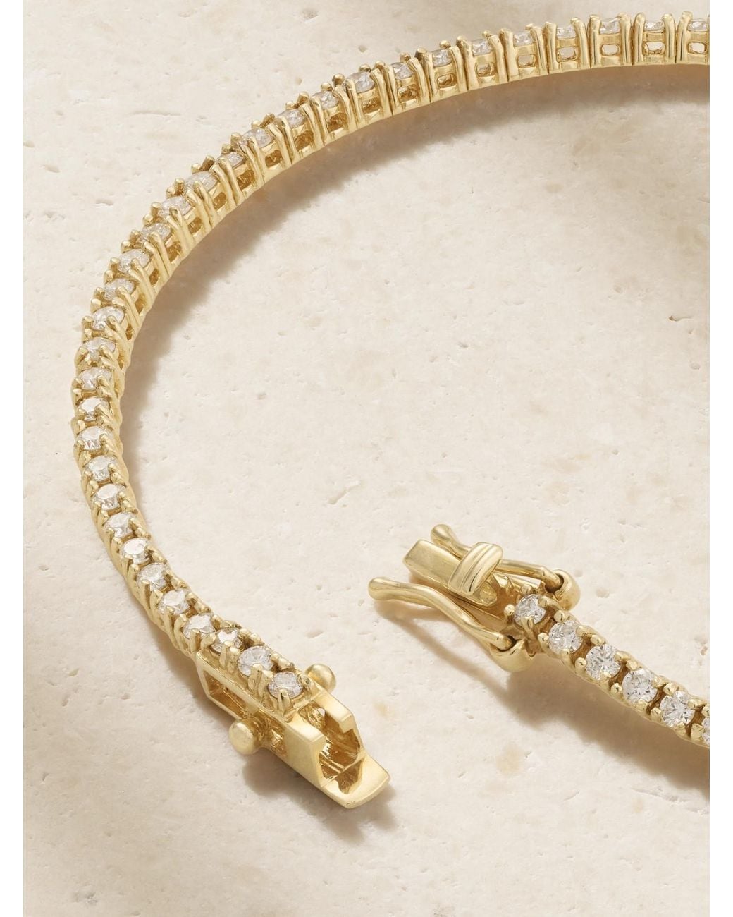 Jennifer Meyer Natural 18-Karat, Diamond And Emerald Tennis Bracelet