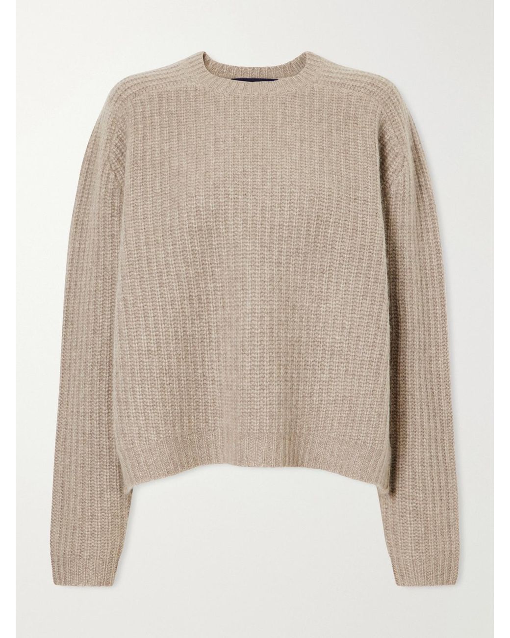 arch4 Natural Nisha Ribbed Cashmere Sweater