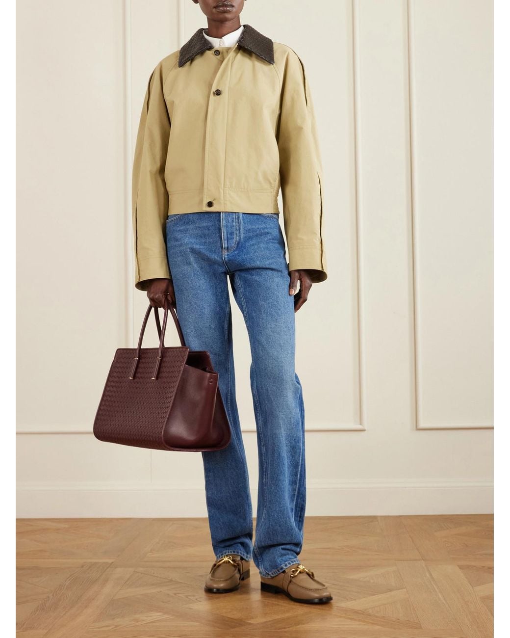 Bottega Veneta White Astaire Embellished Leather Loafers