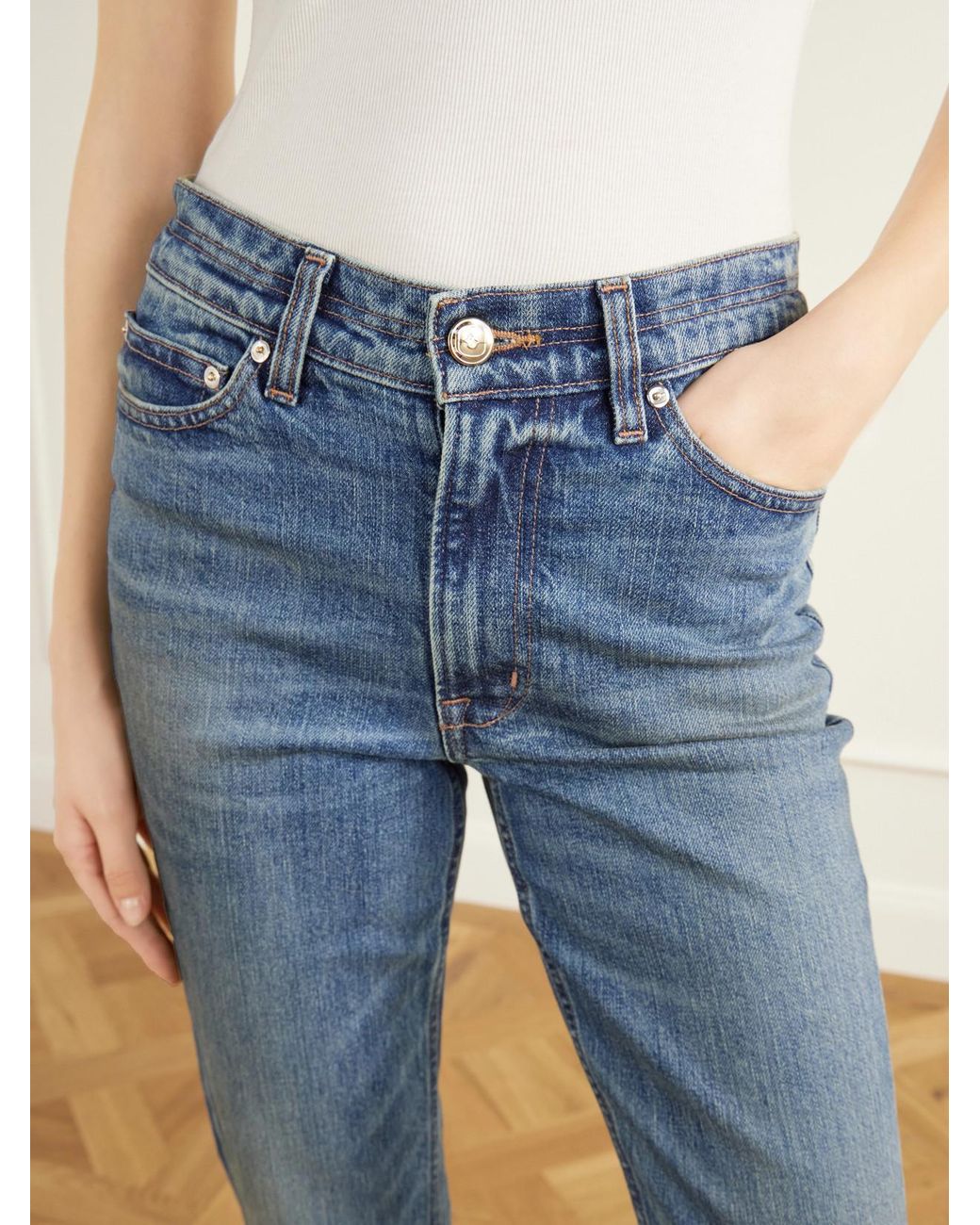 RÙADH Blue The Cecile Slim High-Rise Jeans