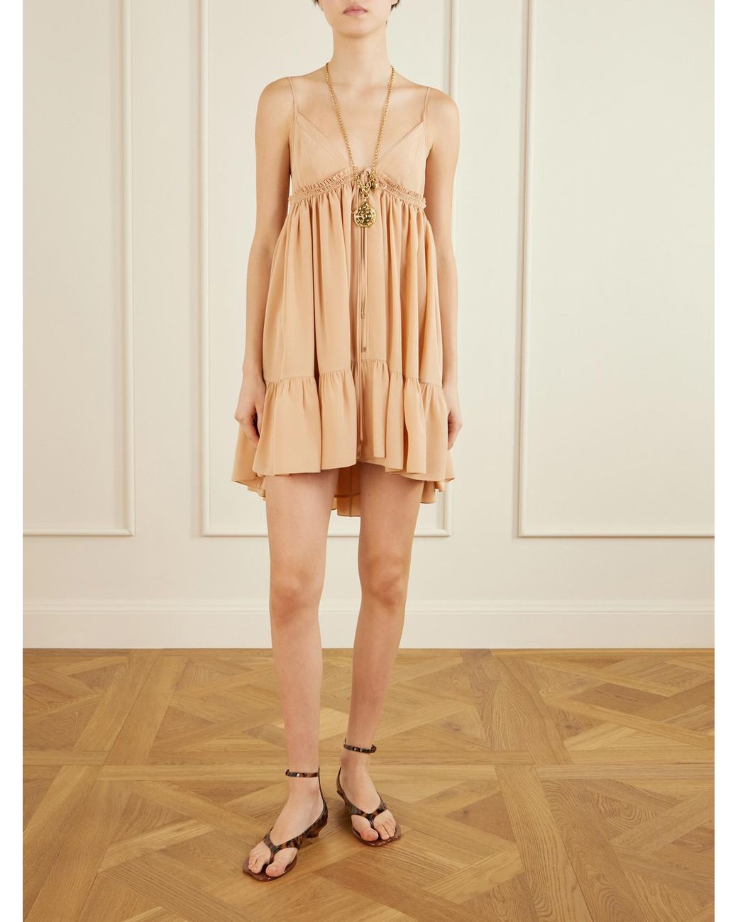 Chloé Brown Jelly Leopard-Print Rubber Sandals